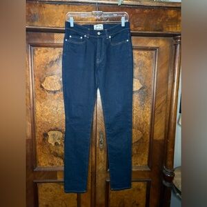 EUC Acne Studio- Deep Indigo Thin STR RW Jeans. Size 30/32